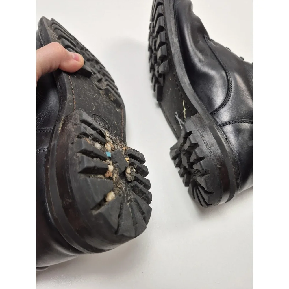 Allen Edmonds Boots Mens Size 10.5 Black Leather Weatherproof Combat Ankle